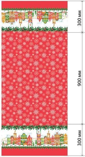 Скатерть Доляна «Новый год: Волшебный город» 220х149 см, 100% хлопок, 164 г/м2