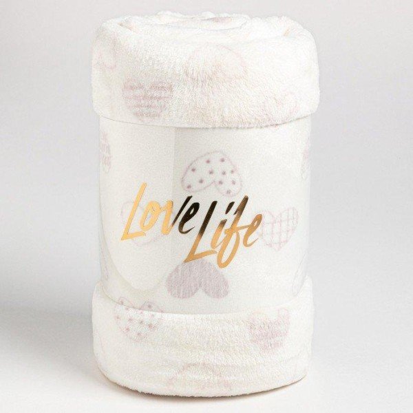 Плед LoveLife Love 180*200 см,100% п/э, велсофт 280 гр/м2